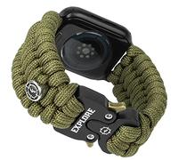 Survival Paracord Watch Band Compatible with Apple Watch Straps Series SE 8/7/6/5/4/3/2/1-42mm 44mm 45mm, Perfect for Men's Outdoor, Military and Tactical Activities