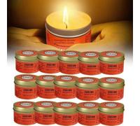 Survival-Proof 15hr Flame - Odorless Windproof Emergency Candles for Camping, Water-Resistant Long Burning Outdoor Lighting (Pack of 15)