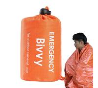 Survival Sleeping Bag - Waterproof Lightweight Blanket, Survival Gear | Portable Thermal Sack, Sleeping Bag, Shelter with Whistle and Storage Bag for