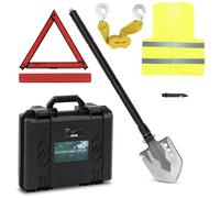 Survival Spade 11 Functions + Case - Hand Tool Sets by Hillvert Black