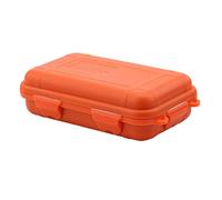 Survival Storage Box Outdoor Survival Storage Box Plastic Shockproof Waterproof Container Airtight Case Carry Box for Outdoor Activities Travel or Home Use 2 Colors 2 Sizes(Orange L)