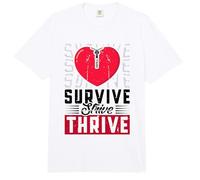 Survive Strive Thrive - Open Heart Surgery Comfort Colors Adult Heavyweight T-Shirt