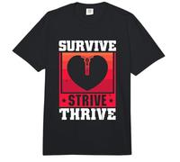 Survive Strive Thrive - Open Heart Surgery Comfort Colors Adult Heavyweight T-Shirt