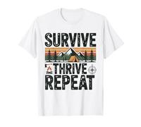 Survive Thrive Repeat Camping Outdoor Hiking Survival T-Shirt