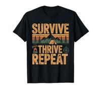 Survive Thrive Repeat Camping Outdoor Hiking Survival T-Shirt