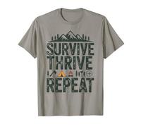Survive Thrive Repeat Camping Outdoor Hiking Survival T-Shirt