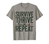 Survive Thrive Repeat Camping Outdoor Hiking Survival T-Shirt