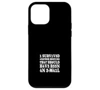 Survived Another Meeting Funny Work Meme Leetspeak Version Case for iPhone 12 mini