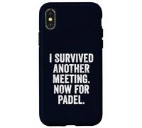 Survived Another Meeting Now For Padel Lover Mom Funny UK Case for iPhone X/XS