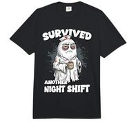 Survived Another Night Shift Ghost Doctor Nurse Comfort Colors Adult Heavyweight T-Shirt