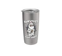 Survived Another Night Shift Ghost Doctor Nurse Stainless Steel Insulated Tumbler