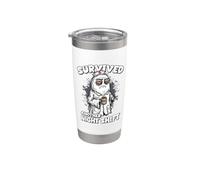 Survived Another Night Shift Ghost Doctor Nurse Stainless Steel Insulated Tumbler
