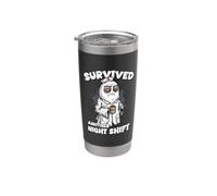Survived Another Night Shift Ghost Doctor Nurse Stainless Steel Insulated Tumbler