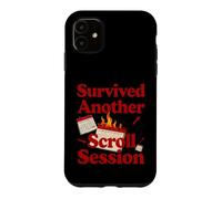 Survived Another Scroll Session Red Calendar Graphic Case for iPhone 11