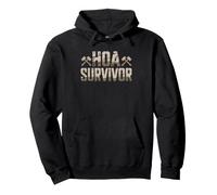 Survived Hoa Proud Homeowner Association Rebel Badge Pullover Hoodie