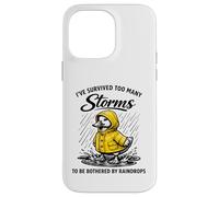 Survived Many Storms Duck Raincoat Resilience Case for iPhone 14 Pro Max