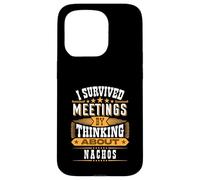 Survived Meetings by Thinking About Nachos Case for iPhone 15 Pro