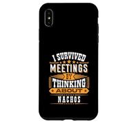 Survived Meetings by Thinking About Nachos Case for iPhone XS Max