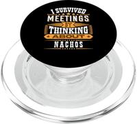 Survived Meetings by Thinking About Nachos PopSockets PopGrip for MagSafe