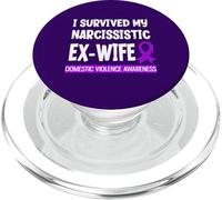 Survived My Narcissistic Ex-Wife Domestic Violence Awareness PopSockets PopGrip for MagSafe