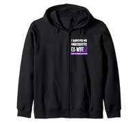 Survived My Narcissistic Ex-Wife Domestic Violence Awareness Zip Hoodie