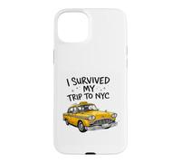 Survived My Trip to NYC Funny NY Taxi Big Apples Manhattan Case for iPhone 15 Plus