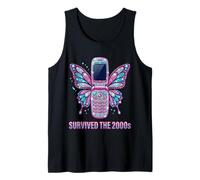 Survived The 2000s Y2K Flip Phone Retro Sassy Art Tank Top
