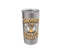 Survived the Seven Ten Split Bowling Bowler Stainless Steel Insulated Tumbler