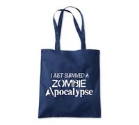 Survived Zombie Apocalypse Tote Shopping Bag 10 Litres Capacity 42 x 38cm