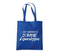Survived Zombie Apocalypse Tote Shopping Bag 10 Litres Capacity 42 x 38cm