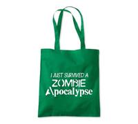 Survived Zombie Apocalypse Tote Shopping Bag 10 Litres Capacity 42 x 38cm