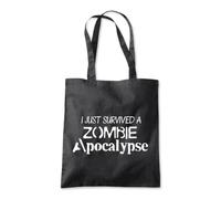 Survived Zombie Apocalypse Tote Shopping Bag 10 Litres Capacity 42 x 38cm
