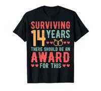Surviving 14 Years There - 14th Wedding Anniversary Couple T-Shirt