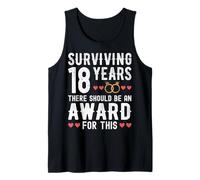 Surviving 18 Years There Should Be 18th Wedding Anniversary Tank Top