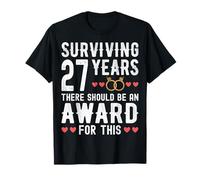 Surviving 27 Years There Should Be 27th Wedding Anniversary T-Shirt