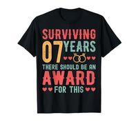 Surviving 7 Years There - 7th Wedding Anniversary Couple T-Shirt