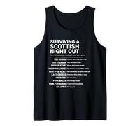 Surviving a Scottish Night Out Fun Drinking Translation Tank Top