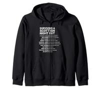 Surviving a Scottish Night Out Fun Drinking Translation Zip Hoodie