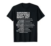 Surviving a Scottish Night Out Funny Slang Phrases T-Shirt