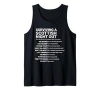 Surviving a Scottish Night Out Funny Slang Phrases Tank Top