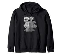 Surviving a Scottish Night Out Funny Slang Phrases Zip Hoodie