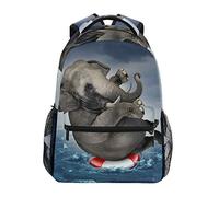 Surviving Adversity Elephant School Backpack for Boys Girls Kids Travel Bag Bookbag