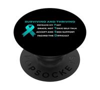Surviving And Thriving PTSD Trauma Mental Health Awareness PopSockets Adhesive PopGrip