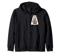 Surviving Barely Capybara Coffee Lover Mellow Mood Women Men Zip Hoodie