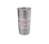 Surviving Chaos with Southern Charm Mom Stainless Steel Insulated Tumbler
