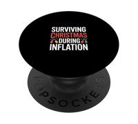 Surviving Christmas During Inflation Funny Humor PopSockets Adhesive PopGrip