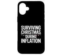 Surviving Christmas During Inflation Humor Case for iPhone 16 Plus