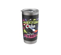 Surviving Cuba with These Crazies Cuba Stainless Steel Insulated Tumbler