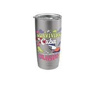 Surviving Cuba with These Crazies Cuba Stainless Steel Insulated Tumbler