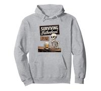Surviving Fatherhood One Beer At A Time Funny Beer Lover Pullover Hoodie